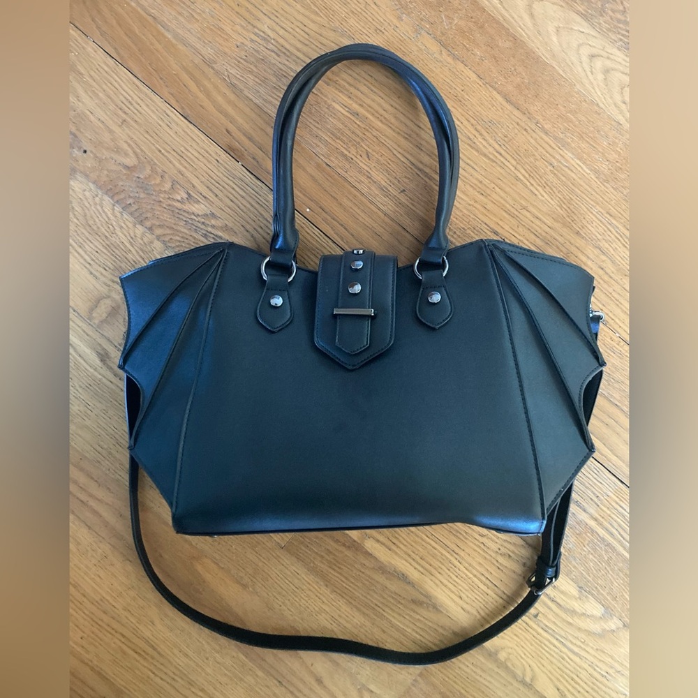 Bat Wing Goth Witchy Shoulder Bag Purse, Fits Laptop